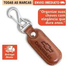 Chaveiro de Couro com Emblema Marcas Carro e Moto - Todas as Marcas Disponíveis Universal Vários Modelos 59SEF655F5E5FEE