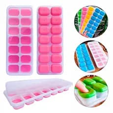 Forma para Gelo com Tampa com Fundo em Silicone Ideal Para Introdução Alimentar BPA FREE Revenda