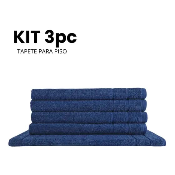 Kit 3 Toalhas para Banheiro Piso Dubai Grosso com Antiderrapante Macio Grande
