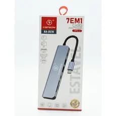 HUB 7 em 1 Tipo C USB HDTV 4K 30Hz Vídeo USB 3.0 USB 2.0 SD TF Cartão Slot Leitor de Dados USB-C