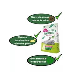Areia de Mandioca para Gatos Biodegradável Wisecat 2kg