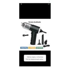 Mini Aspirador de Pó Portátil 3 em 1 - Sucção Forte, Acessórios Multifuncionais, USB Recarregável