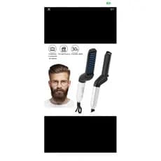 Escova Barba Chapinha Modelador Pente Portatil Para Cabelo Masculino Pente Eletrico Alisadora