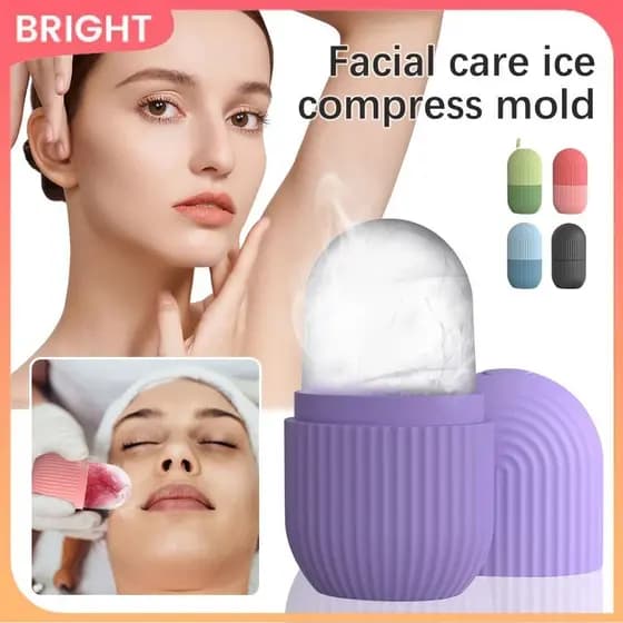 Rolo gelo massageador facial refrescante contra inchaço, olheiras rosto pescoço .