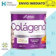 Colágeno Verisol C/ Ácido Hialurônico Silício Orgânico Biotina Coq-10 200g Bodyaction