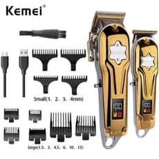 kit máquina de cortar de cabelos mais uma máquina de fazer acabamentos