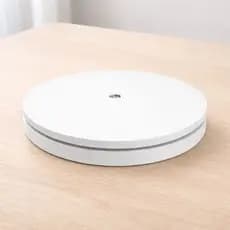 Base Giratória Elétrica BRANCA 25cm Expositor 360° Suporta Até 10kg