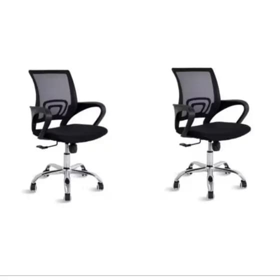 KIT 2 Xcadeira de escritório "mesh" até 150kg ergonômica