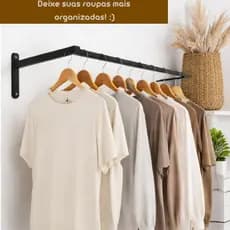 Arara Cabideiro Para Roupa Arara de Loja Trilho Parede com parafuso 1 metro comprimento x 25 centímetro largura