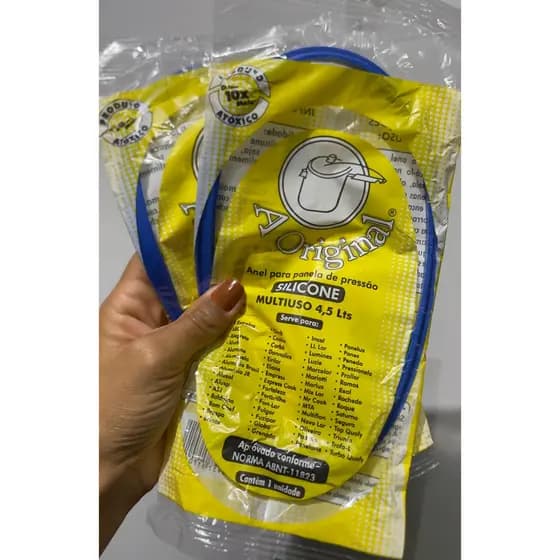 Borracha de silicone para panela pressão universal 4,5 e 7 Litros Borracha azul A Original