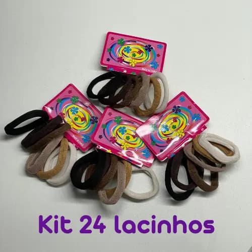 KIT 24/48/72 unidades lacinho Médio Xuxinha para cabelo de Meia elástico para cabelo rabicó para cabelo