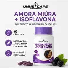 Suplemento Amora Miúra + Isoflavona 60 Cápsulas / 120 Capsulas  Suplemento Alimentar 100% Natural 500mg