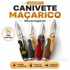 CANIVETE MAÇARICO DOBRÁVEL SEM GÁS | CAMPING | MULTIFUNCIONAL ENVIO RÁPIDO