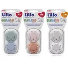 Kit Chupeta Lillo Candy Style Bico Redondo  +6 meses com Argola Furos de Ventilação Cores Modernas