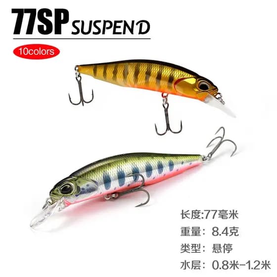 Nova Isca Luya , Mi Nuo Stop 77mm8.4G/5G63mm Alice Boca Biônica De Pesca Dura