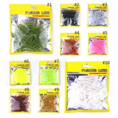 50pcs Isca Macia De Pesca sub Traseira Em T Inseto Macio