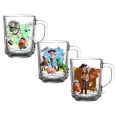 Kit 3 Canecas Temáticas Toy Story 225ml Vidro Personalizado Arte Pronta Presente Criativo