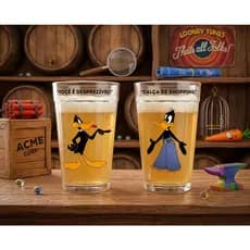Kit 2 Copos Patolino Looney Tunes Vidro 190ml