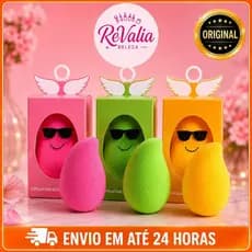 Esponja Formato Manga para Maquiagem Profissional – Cobertura Natural e Uniforme