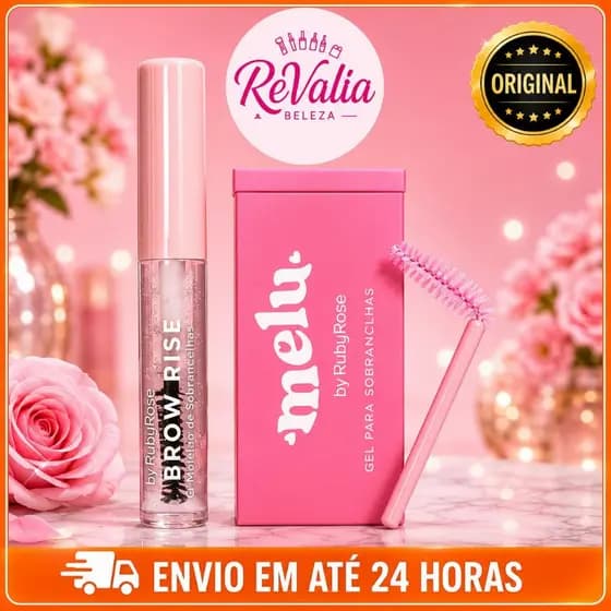 Gel Modelador de Sobrancelhas Ruby Rose Brow Rise Alta Fixação – Efeito Lifting, Transparente