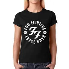 Camiseta T shirt feminina Estampa Banda F.F Estilo Streetwear