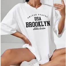 Camiseta Oversized Brooklin Streetwear Algodão