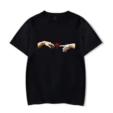 Camiseta Unissex Estampada A Criação De Adão Rose