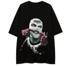 Camiseta Hip Hop Masculina, Streetwear Gangster