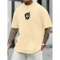Camiseta Masculina Estilo Streetwear ESCUDO FÉ Tema Gospel