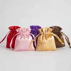Saco De Presente De Cetim Tamanho 5*7cm Cor Lisa