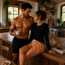 Pijama Casal Manga Longa Térmica Feminina Preta Cavalo + Samba Canção Preto