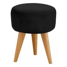 Puff Redondo Pé Palito Banqueta 36x36cm Reforçada - Várias Cores