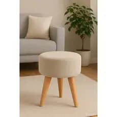 Puff Redondo Pé Palito Banqueta 35x35 cm Reforçada -Variações em Cores
