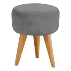 Puff Redondo Pé Palito Banqueta 36x36cm Reforçada