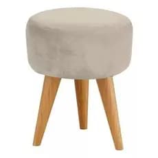 Puff Redondo Pé Palito Banqueta 36x36cm Reforçada