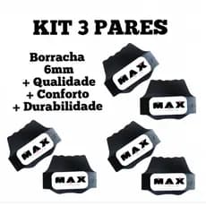KIT 3 PARES luvas de EVA para ACADEMIA/musculação. modelo Max.