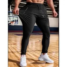Calça esportiva casual verão masculina seda gelada fina rápida secagem solta ideal para corrida exercícios ao ar livre
