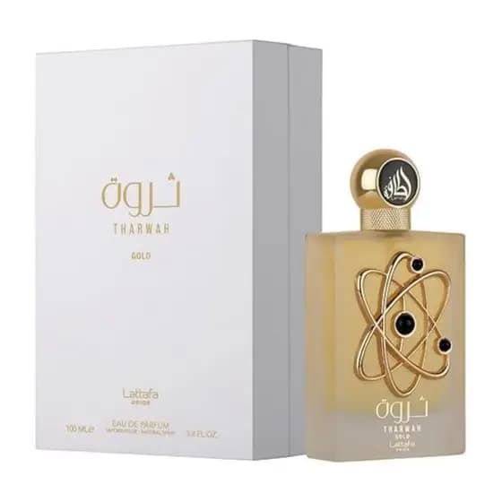 Perfume Tharwah Gold Eau De Parfum 100ml Lataffa Árabe Original Unissex Edp
