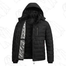 Jaqueta Térmica e Forrada Bobojaco Nylon Masculina Com Capuz Removível