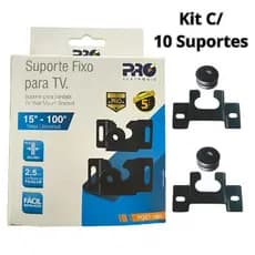 KIt C/ 10 Suporte Fixo Para TVs Led / Lcd de 15 a 100 Polegadas.