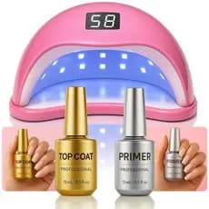Cabine Led Secadora Uv 48w Bivolt Sun5 + Top Coat e Primer - Envio Imediato