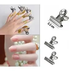 Kit 12 Presilhas P Curvatura C Grampo Para Unhas Inox Fibra Gel 22mm