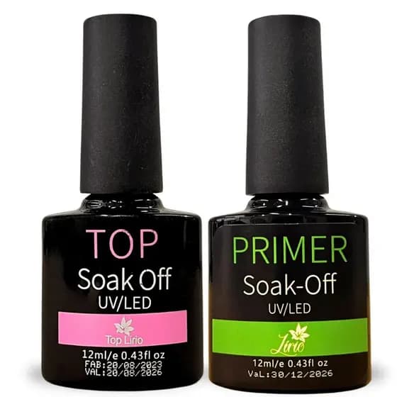 Top Coat e Primer de Secagem Rápida Unhas Acrigel Gel Profissional - Envio Rápido