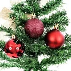 15 Bolas De Natal Mistas Com Glitter 3cm