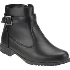 Bota Feminina Blogueira Estilosa Tratorada Preto Fivela Cano Baixo Coturno Confortável Casual Luxo