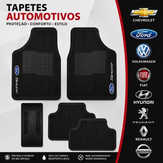 Tapete Belina Ford Automotivo Borracha + Aromatizante