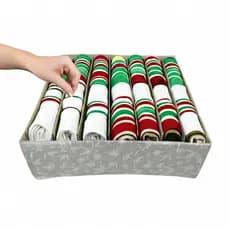 Organizador de Gavetas Com 8 Divisões Meias Calcinhas Cuecas Sungas Shorts - Cinza