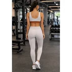 conjunto de leggings academia bicolor top sustentação