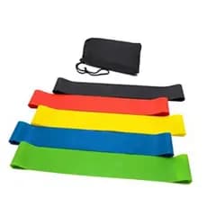Kit 5 faixas elasticas thera brands 5 intensidades Mini Band Faixas Elásticas Treino Crossfit Pilates