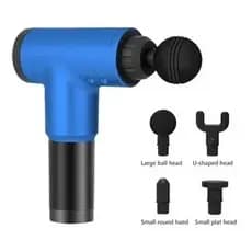 Massageador Elétrico Relaxamento Muscular Facial Físico Fitness 6 Níveis - Fascial Gun LE-320 Prata - Smart Bracelet